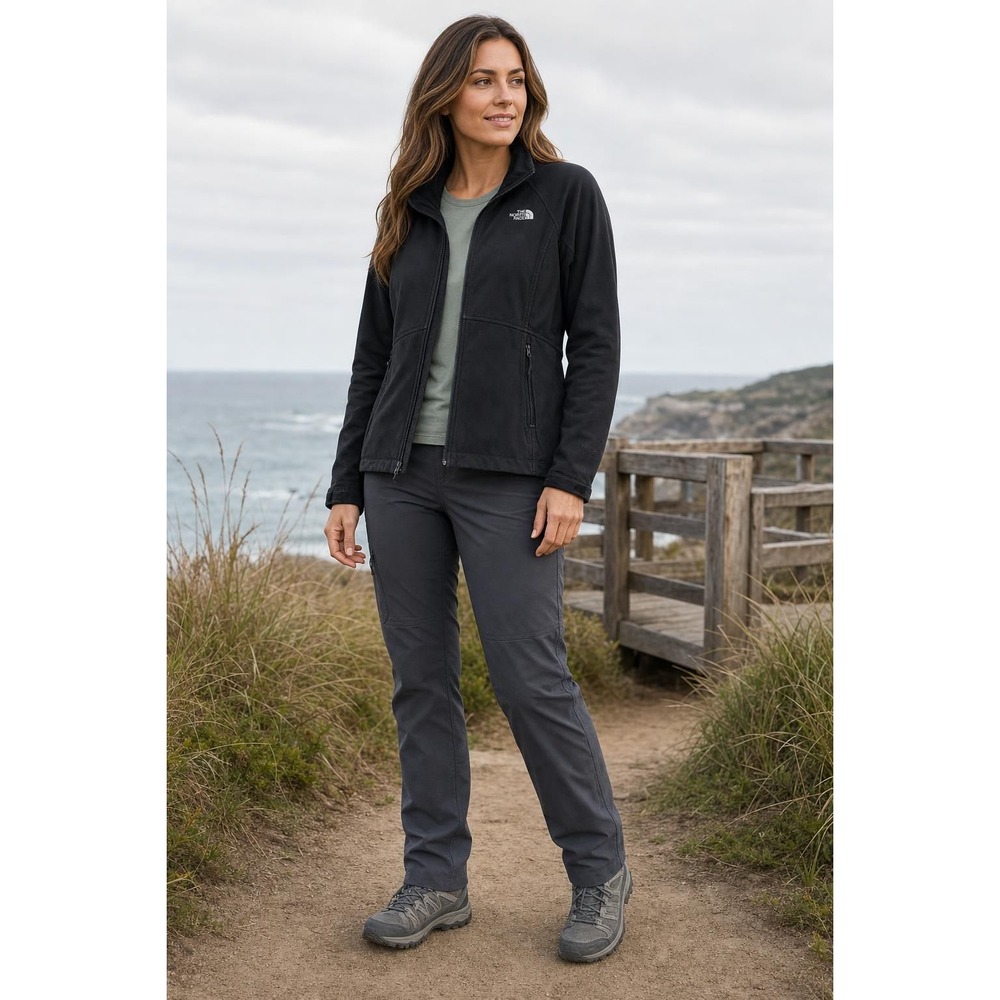 The North Face WindWall Softshell Jacket Women's M Black Fleece Lined READ